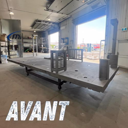 Peinture d’une plateforme de camion en acier - avant